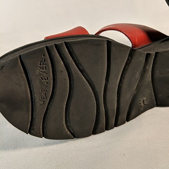 Bare Traps Christy Red Leather Sandals Womens 6.5 M Chunky Platform RT-S01260-10 - Picture 7 of 13